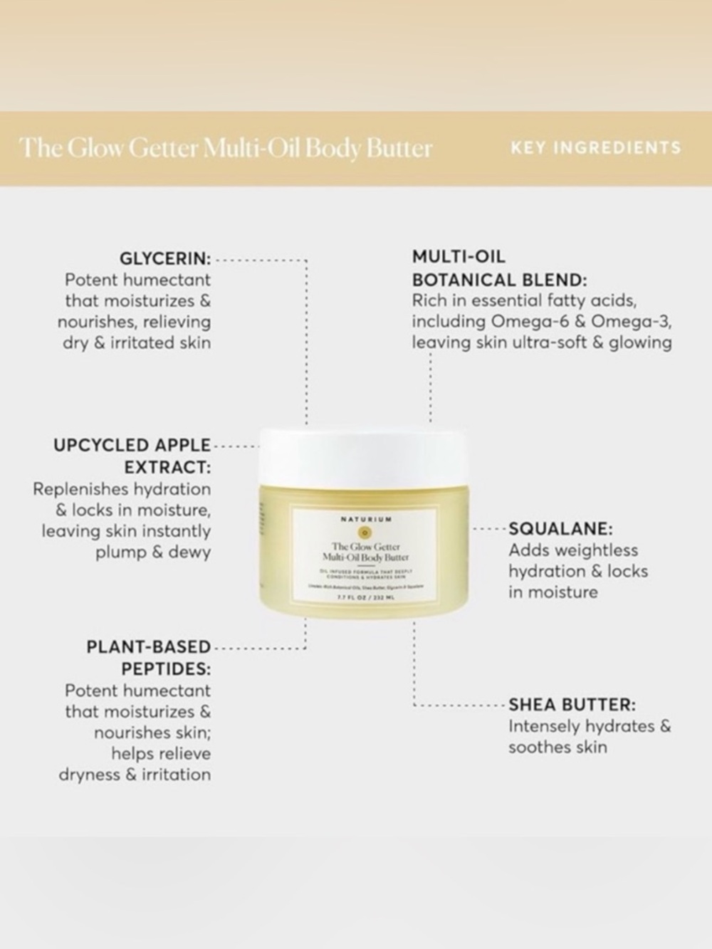 Naturium The Glow Getter Multi-Oil Body Butter — Creamy Yellow - Picture 3 of 5